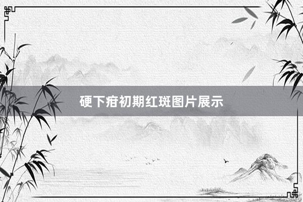硬下疳初期红斑图片展示